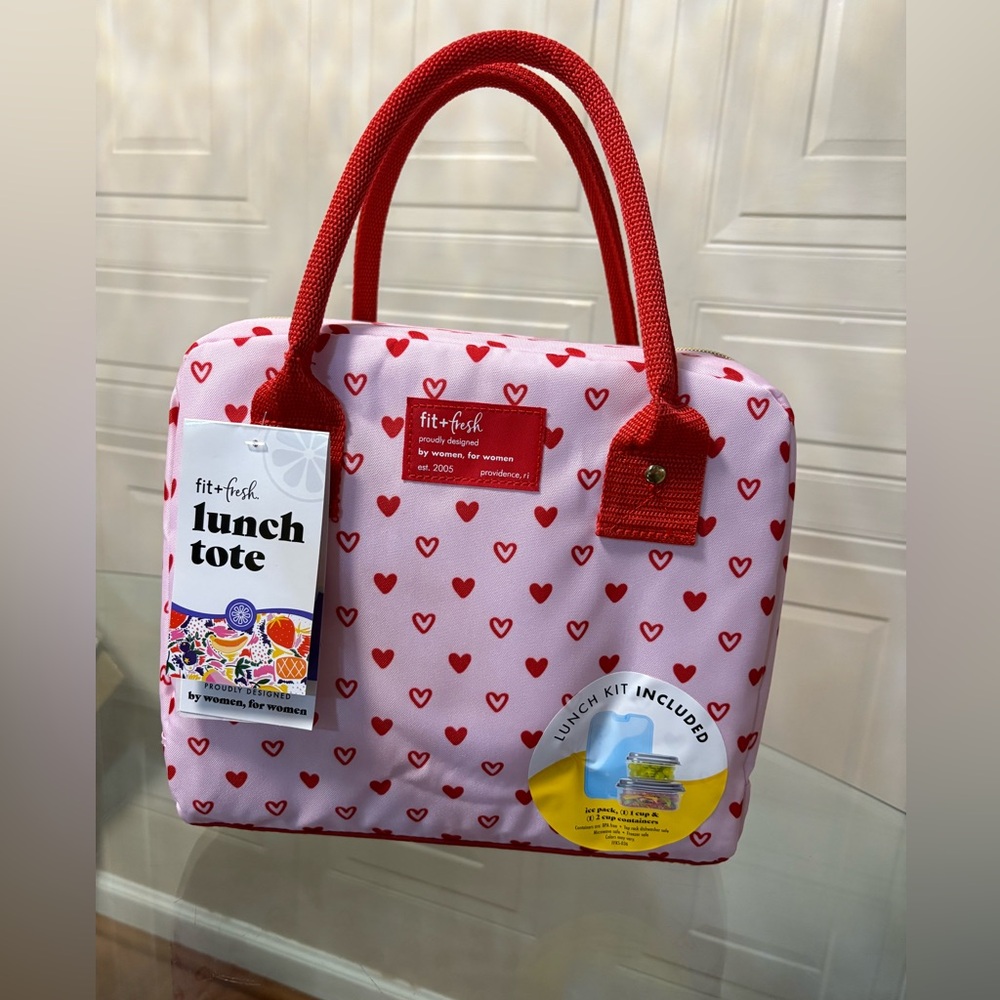 - Fit & Fresh Beautiful Lunch Tote With  Containers & Coolers Included New